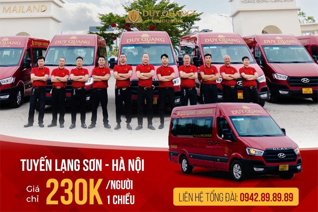 Xe Duy Quang từ Hà Nội đi Đồng Đăng Lạng Sơn