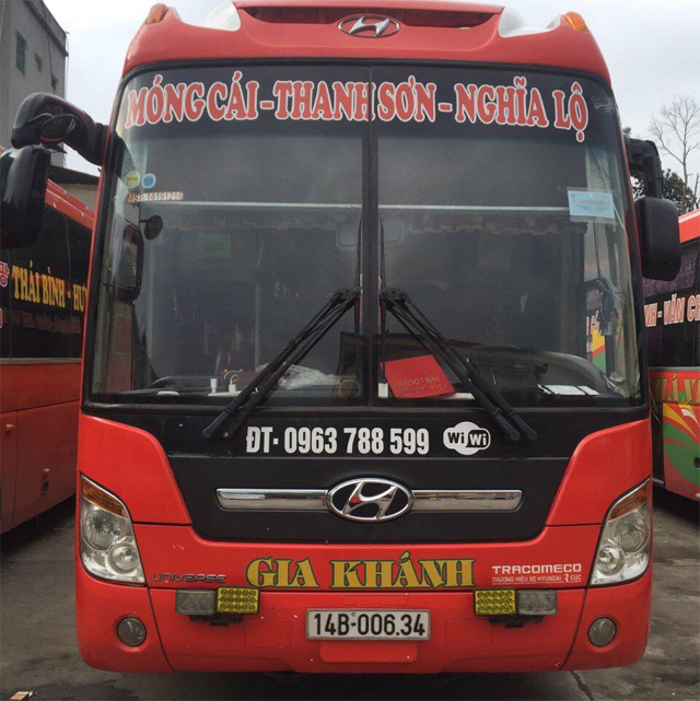 Xe Gia Khánh từ Yên Bái đi Móng Cái Quảng Ninh