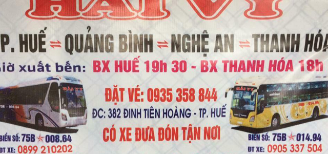 Xe Hải Vy Thanh Hóa - Huế