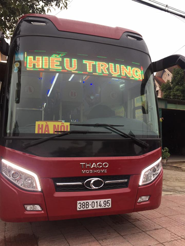 Xe Hiếu Trung từ Hà Tĩnh đi Hà Nội (Mỹ Đình, Nội Bài, Nước Ngầm)