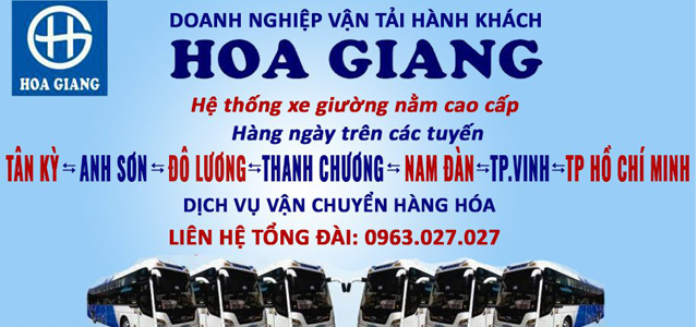 Xe Hoa Giang Sài Gòn đi Nghệ An