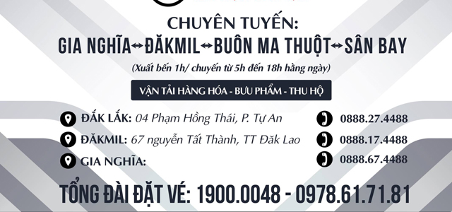 Xe Hoàng Kim Đắk Lắk đi Đắk Nông