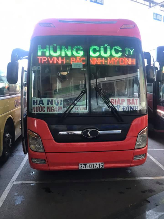 Xe Hùng Cúc Limousine từ Nghệ An đi Hà Nội (Nước Ngầm, Mỹ Đình, Giáp Bát, Nội Bài, Bệnh Viện)