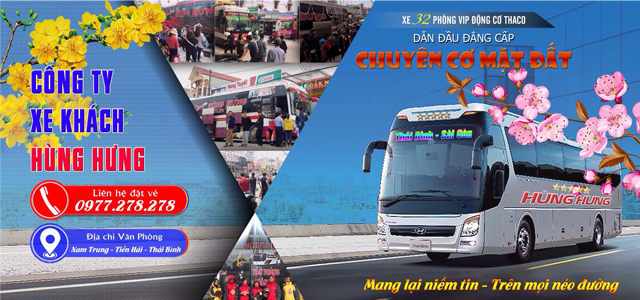 Xe Hùng Hưng từ Sài Gòn đi Thái Bình