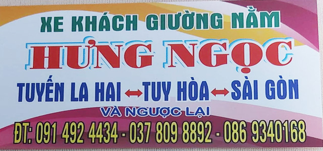 Xe Hưng Ngọc Đồng Nai đi Phú Yên