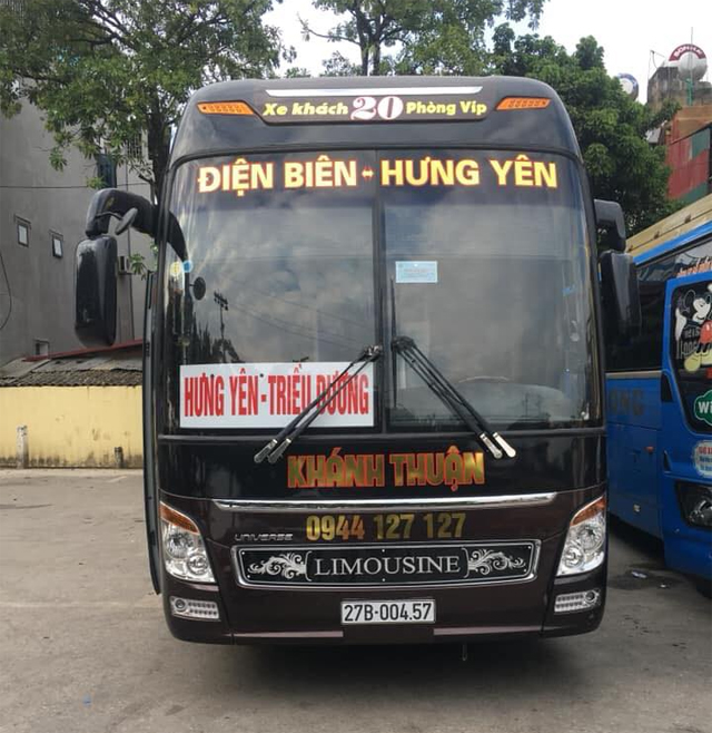 Xe Khánh Thuận từ Điện Biên đi Triều Dương Hưng Yên