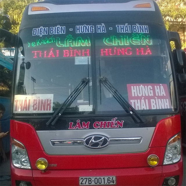 Xe Lâm Chiến từ Điện Biên đi Thái Bình (Hưng Hà, Đông Hưng)