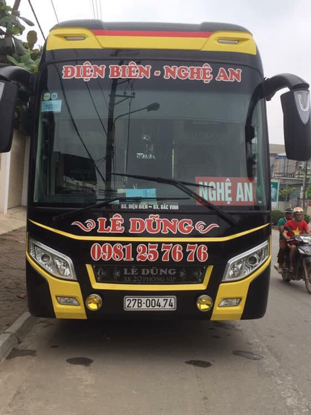 Xe Lê Dũng từ Điện Biên đi Nghệ An