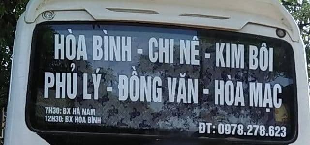 Xe Mạnh Hà Hà Nam - Hòa Bình