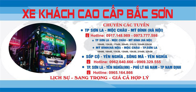 Xe Minh Hải Hà Nam - Sơn La