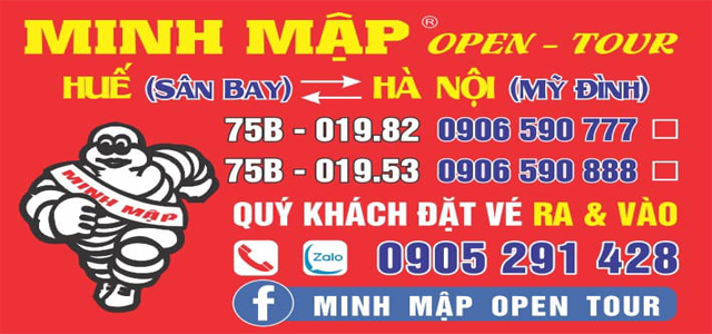 Xe Minh Mập từ Hà Nội Hà Nội đi Sân Bay Huế Xe Minh Mập từ Hà Nội Hà Nội đi Sân Bay Huế