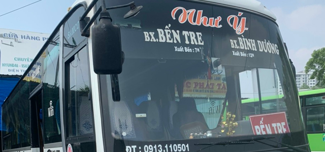 Xe Như Ý Bình Dương về Bến Tre: Số điện thoại, giá vé, lịch trình