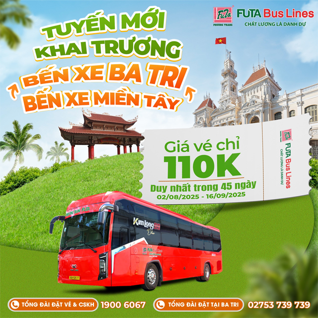 Xe Phương Trang Ba Tri đi Sài Gòn: Số điện thoại, giá vé, lịch trình
