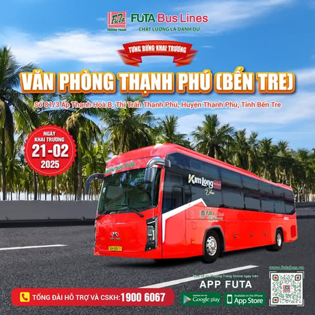 Xe Phương Trang Thạnh Phú đi Sài Gòn: Số điện thoại, giá vé, lịch trình