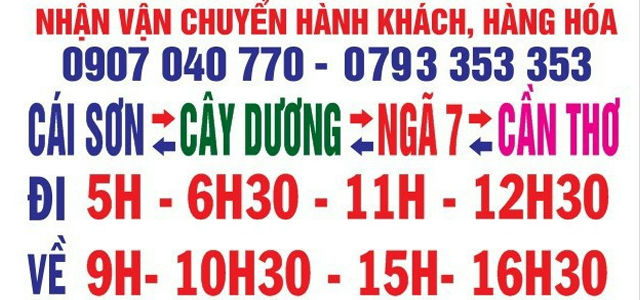 Xe Quân từ Hậu Giang đi bến xe mới Cần Thơ