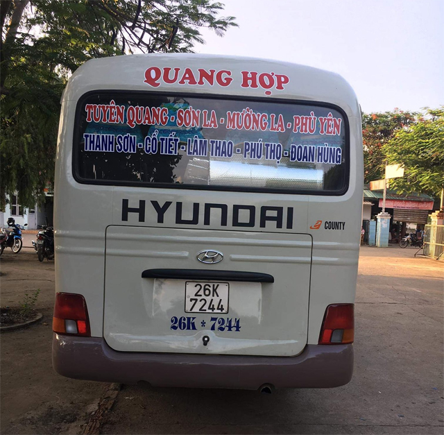 Xe Quang Hợp từ Sơn La đi Tuyên Quang