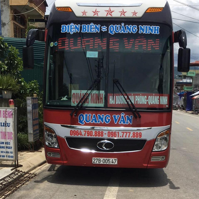 Xe Quang Vân từ Điện Biên đi Móng Cái Quảng Ninh