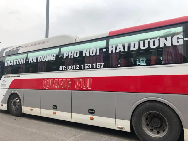 Xe Quang Vui từ Hòa Bình đi Quảng Ninh (Hạ Long, Móng Cái)