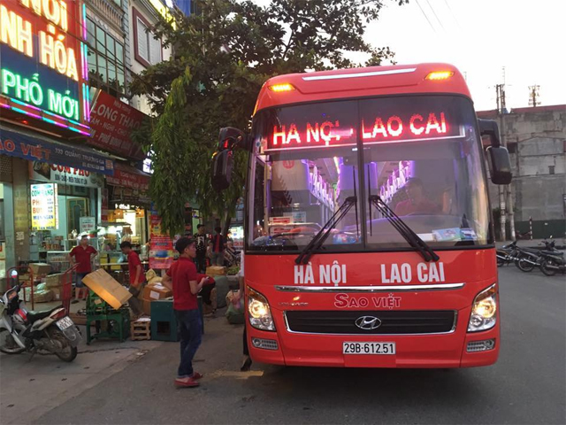 Xe Sao Việt từ Lào Cai đi Thanh Hóa