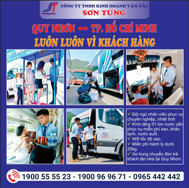Lịch trình xe Sơn Tùng