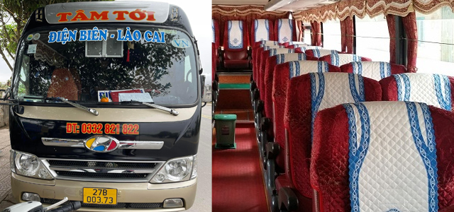 Xe Tâm Tới từ Lào Cai đi Điện Biên (Pom Lót, Bản Phủ, Điện Biên, Mường Chà, Mường Lay)