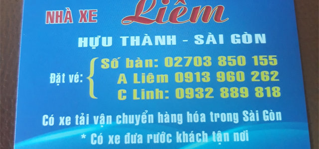 Xe Tấn Liêm Sài Gòn Tp.HCM đi Hựu Thành Vĩnh Long
