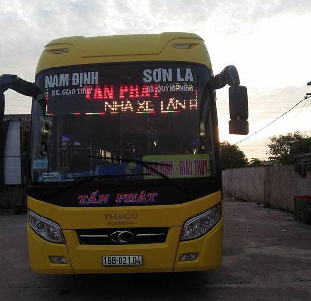 Xe Tấn Phát từ Nam Định đi Quỳnh Nhai Sơn La