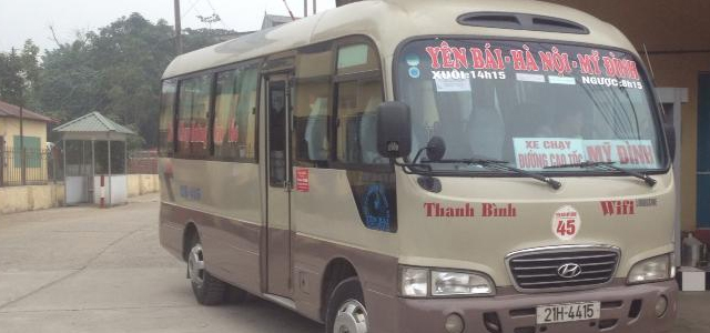 Xe Thanh Bình từ Hà Nội đi bến xe Yên Bái (xe đi đường cao tốc)