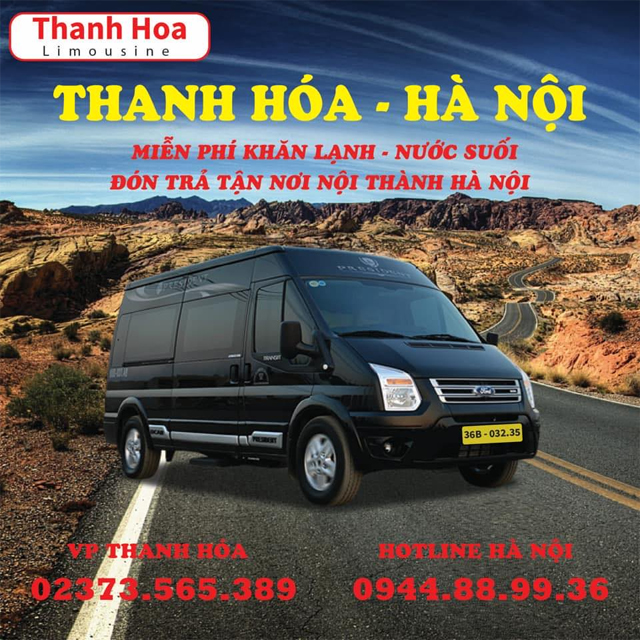 Xe Thanh Hoa Limousine từ Hà Nội đi Thanh Hóa (Mục Sơn, Sao Vàng, Triệu Sơn)