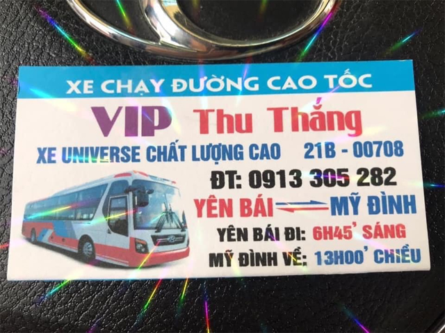 Xe Thu Thắng từ Hà Nội đi Yên Bái (Nghĩa Lộ, Yên Bình, Lục Yên, Văn Chấn, Văn Yên, Trấn Yên, Trạm Tấu, Mù Cang Chải)