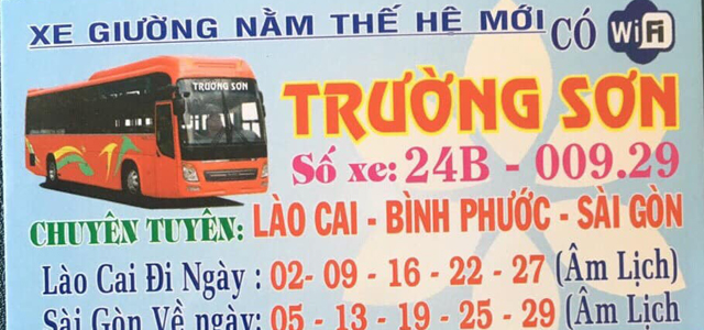 Xe Trường Sơn Đắk Nông - Lào Cai