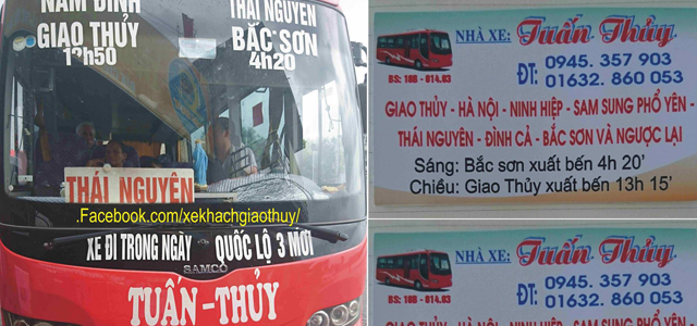 Xe Tuấn Thủy Nam Định - Thái Nguyên
