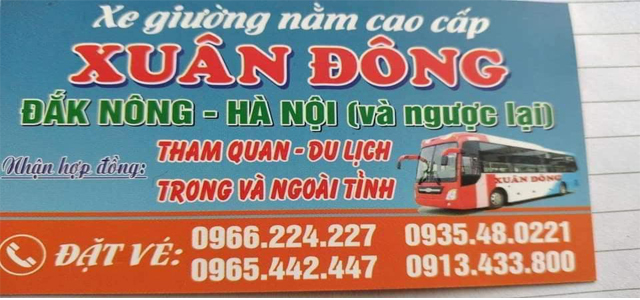 Xe Xuân Đông Đắk Nông - Hà Nội