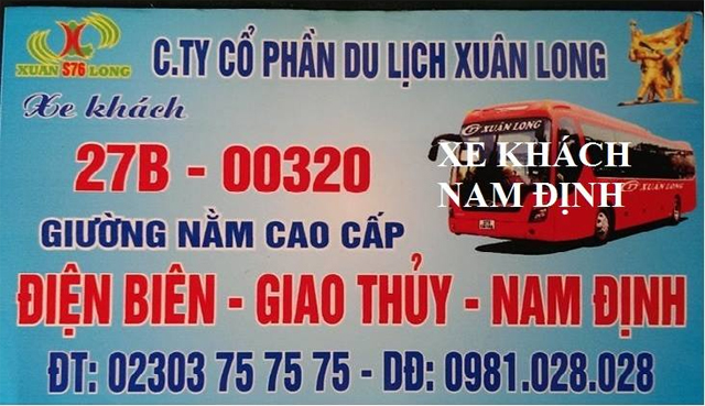 Xe Xuân Long từ Nam Định đi Điện Biên