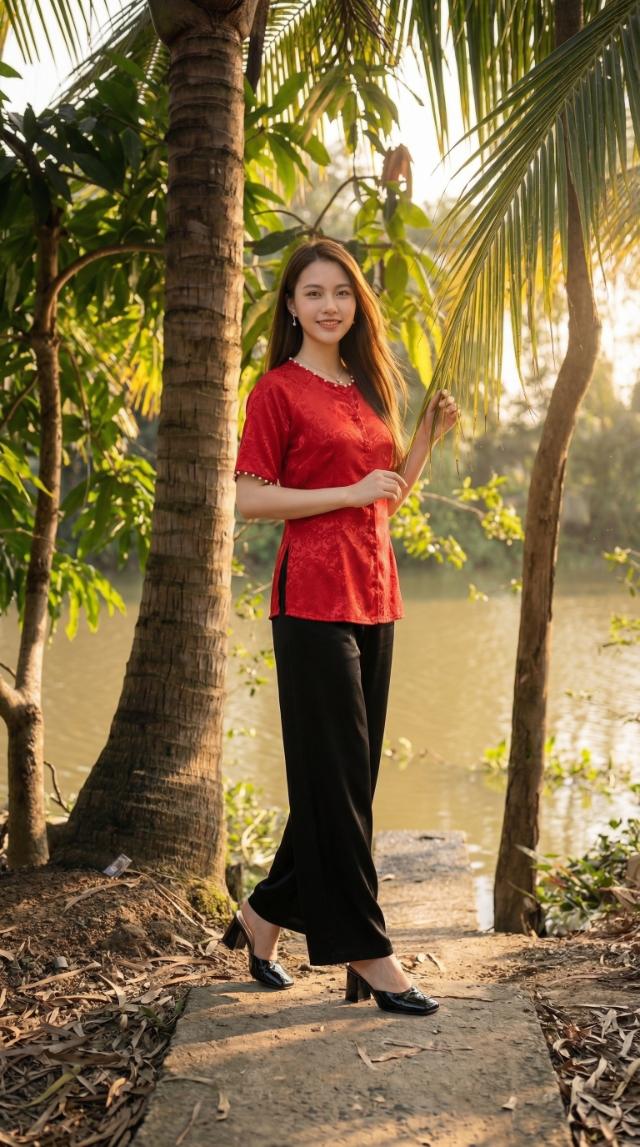 Đường ven sông dẫn vào khu du lịch Xẻo Quýt